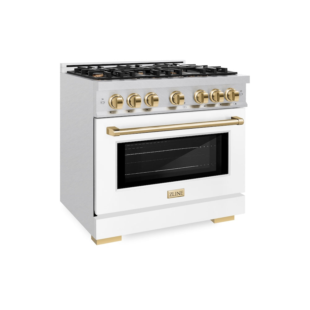 Autograph Edition 36 in. 5.2 cu. ft. Select Dual Fuel Range with 6 Burner Gas Cooktop and Electric Convection Oven - (HDRSZWM36G) -