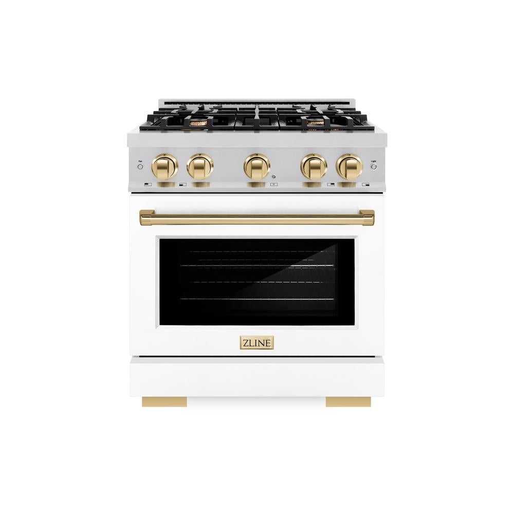 Autograph Edition 30 in. 4.2 cu. ft. Select Dual Fuel Range with 4 Burner Gas Cooktop and Electric Convection Oven - (HDRZWM30G) -