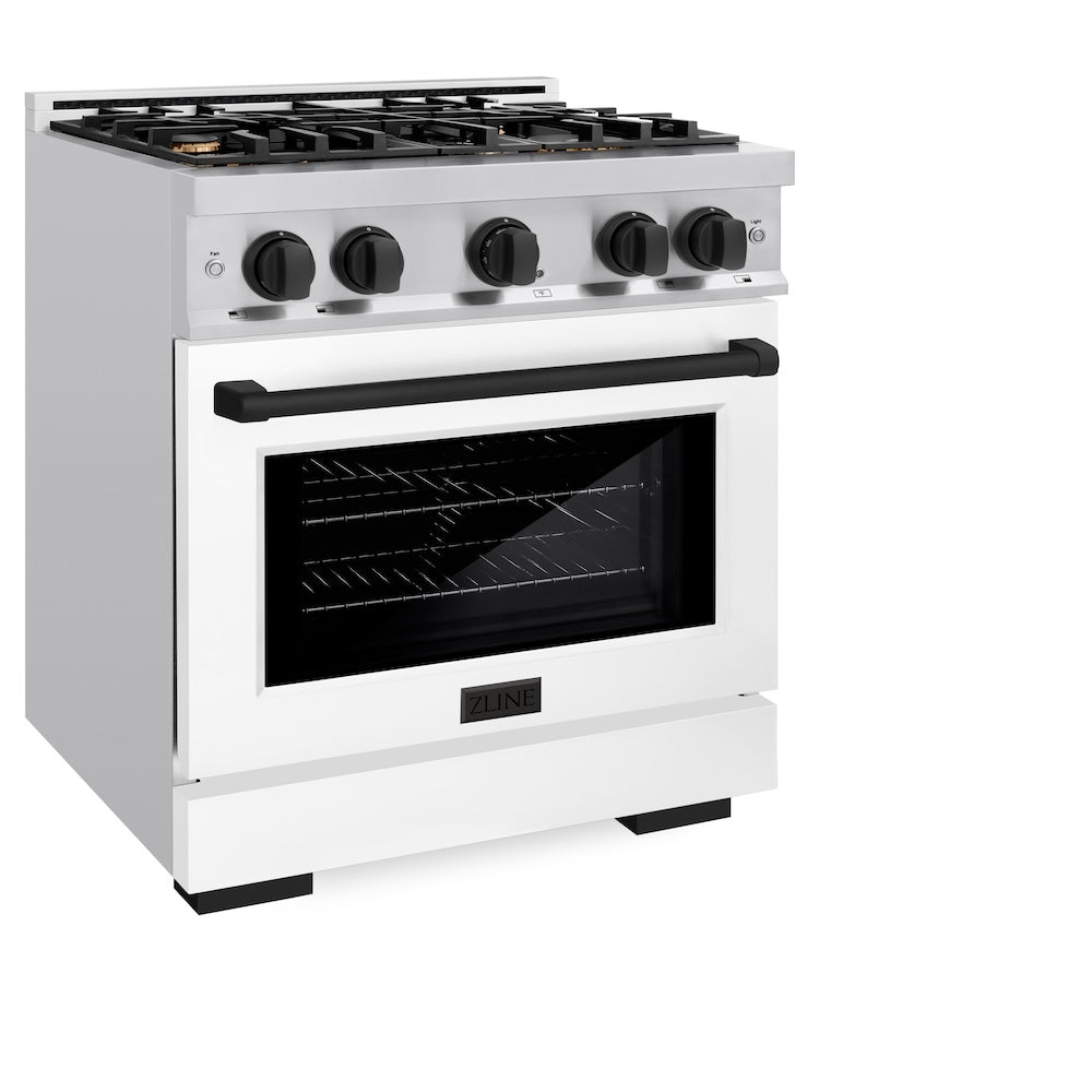 Autograph Edition 30 in. 4.2 cu. ft. Select Dual Fuel Range with 4 Burner Gas Cooktop and Electric Convection Oven - (HDRZWM30MB) -