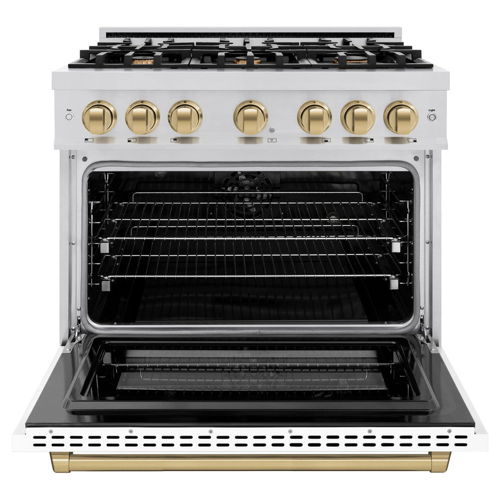 Autograph Edition 36 in. 5.2 cu. ft. Select Dual Fuel Range with 6 Burner Gas Cooktop and Electric Convection Oven - (HDRZWM36CB) -