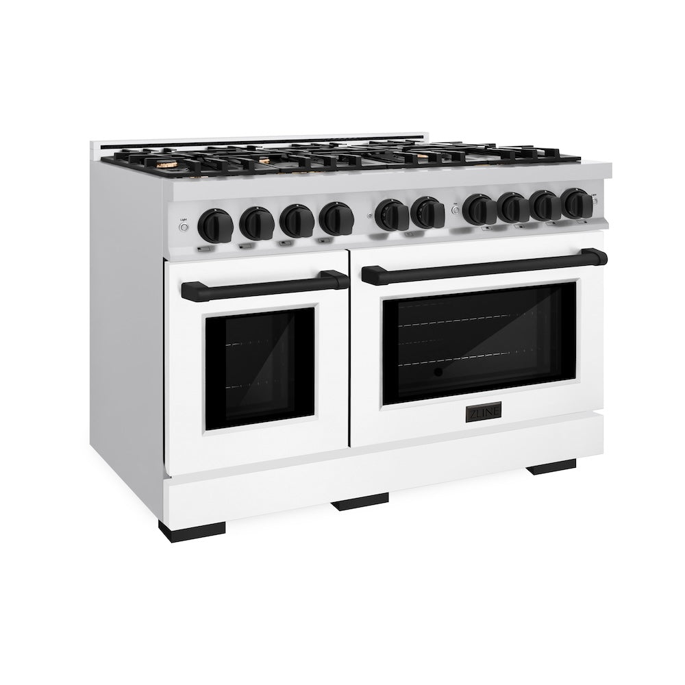 Autograph Edition 48 in. 6.7 cu. ft. Select Double Oven Dual Fuel Range with 8 Burner Gas Cooktop - (HDRZWM48MB) -
