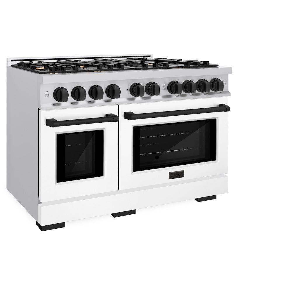 Autograph Edition 48 in. 6.7 cu. ft. Select Double Oven Dual Fuel Range with 8 Burner Gas Cooktop - (HDRZWM48MB) -