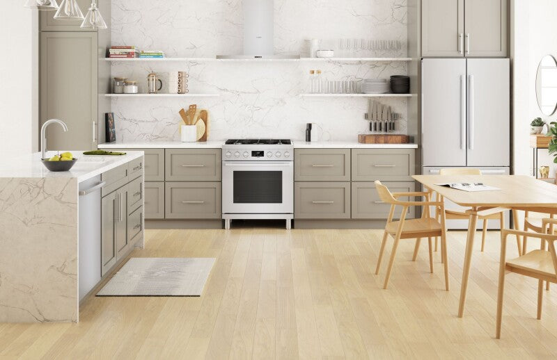 800 Series Dual Fuel Freestanding Range 30" Stainless Steel - (HDS8055U) - BOSCH