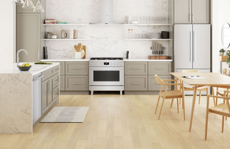800 Series Dual Fuel Freestanding Range 36" Stainless Steel - (HDS8655U) - BOSCH