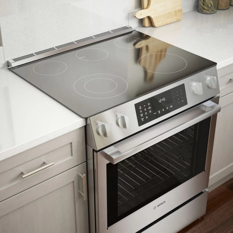 800 Series Electric Slide-in Range 30" Stainless Steel - (HEI8056U) - BOSCH