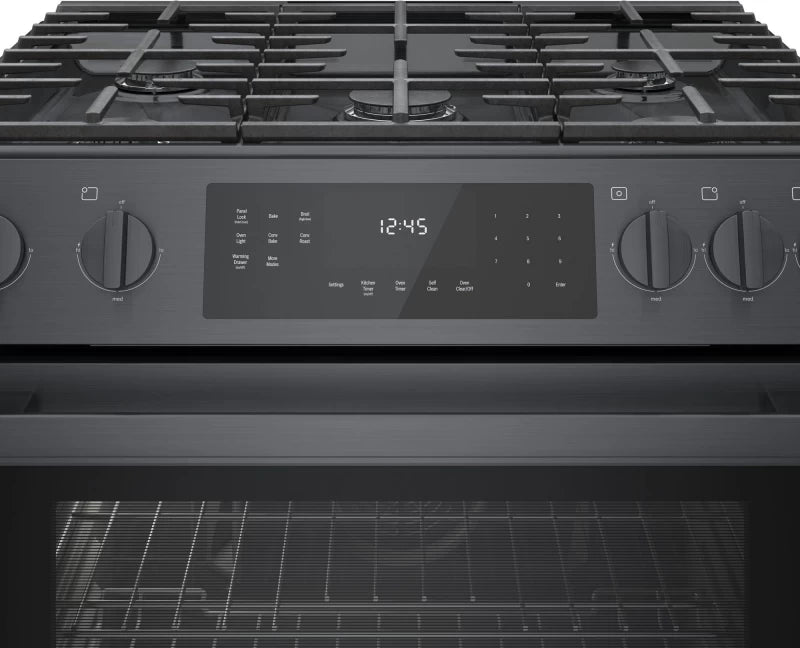 800 Series Gas Slide-in Range 30" Black - (HGI8046UC) - BOSCH