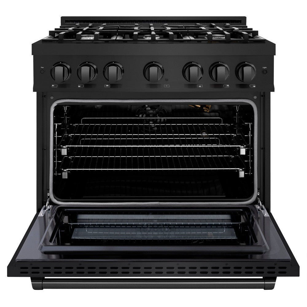 36 in. 5.2 cu. ft. Select Gas Range with 6 Burner Cooktop and Convection Gas Oven - (HGRB36) -