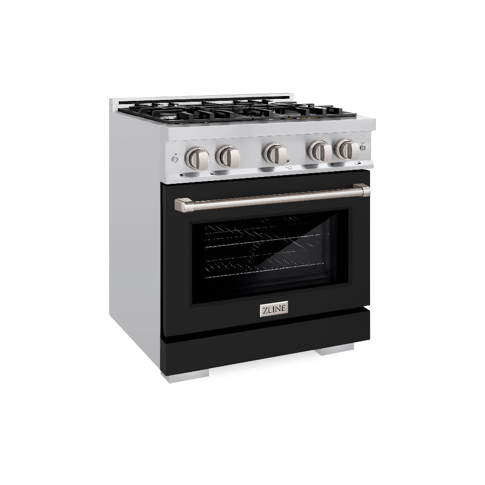 30 in. 4.2 cu. ft. Select Gas Range with 4 Burner Cooktop and Convection Gas Oven - (HGRBLM30) -