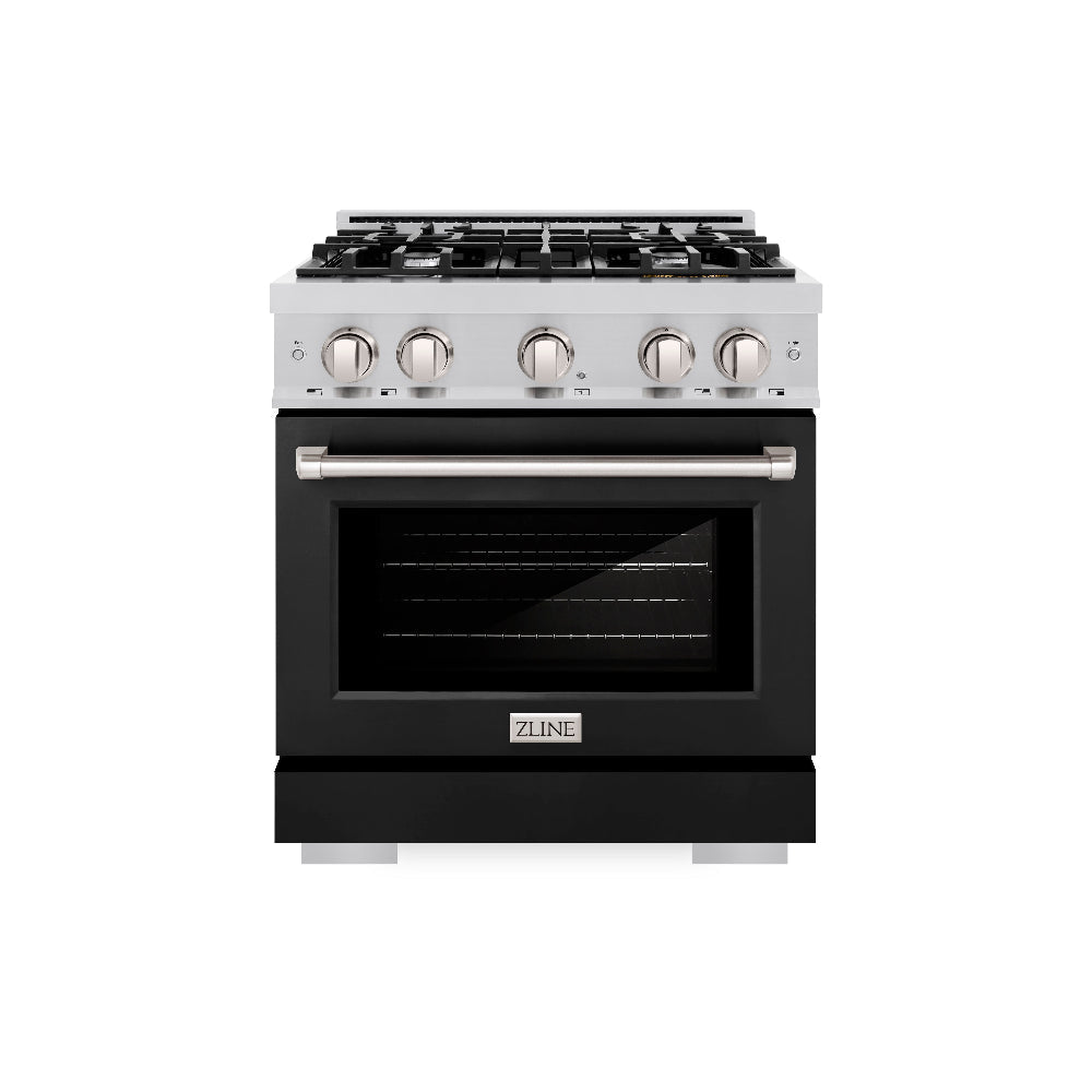 30 in. 4.2 cu. ft. Select Gas Range with 4 Burner Cooktop and Convection Gas Oven - (HGRBLM30) -