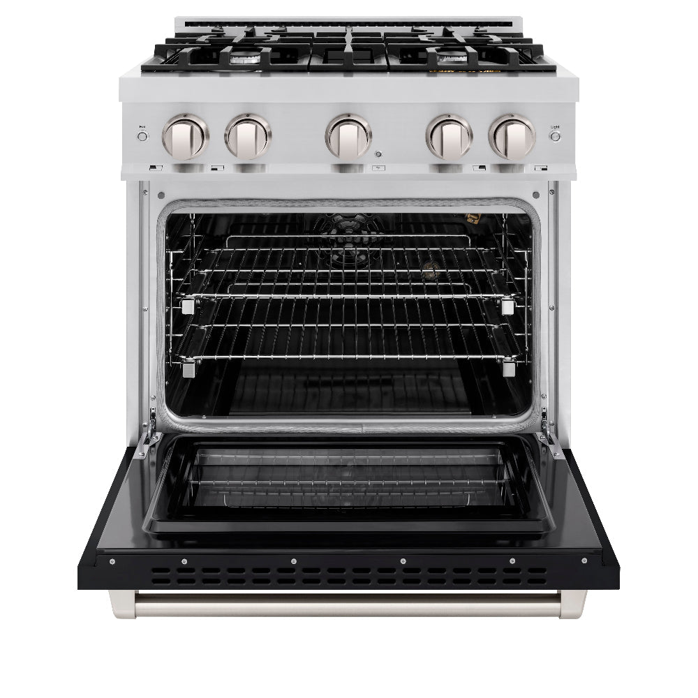 30 in. 4.2 cu. ft. Select Gas Range with 4 Burner Cooktop and Convection Gas Oven - (HGRBLM30) -