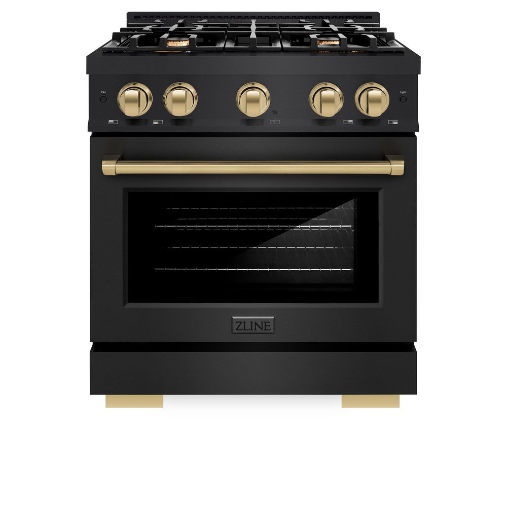Autograph Edition 30 in. 4.2 cu. ft. Select Gas Range with 4 Burner Cooktop and Convection Gas Oven - (HGRBZ30CB) -