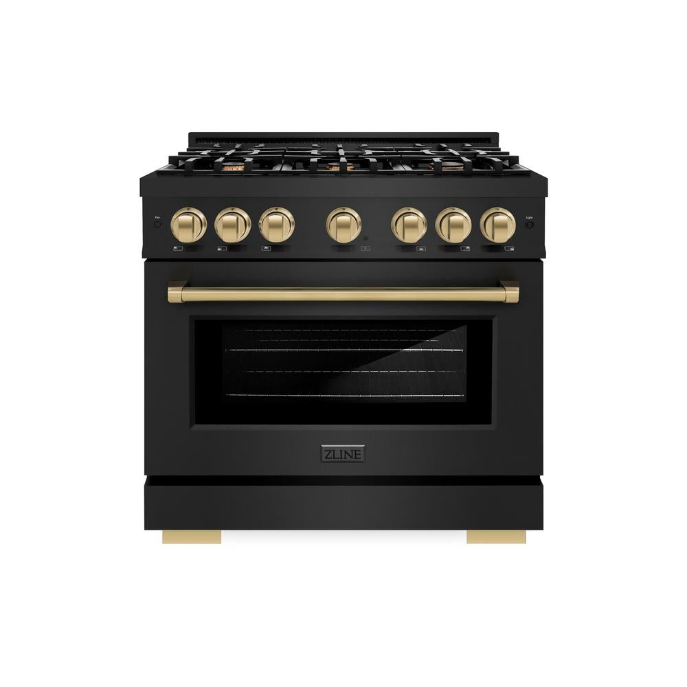 Autograph Edition 36 in. 5.2 cu. ft. Select Gas Range with 6 Burner Cooktop and Convection Gas Oven - (HGRBZ36CB) -