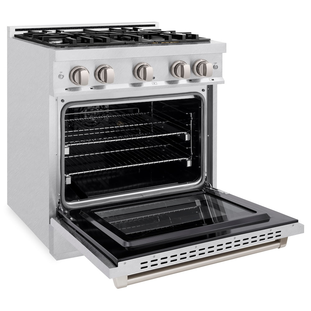 30 in. 4.2 cu. ft. Select Gas Range with 4 Burner Cooktop and Convection Gas Oven - (HGRS30) -