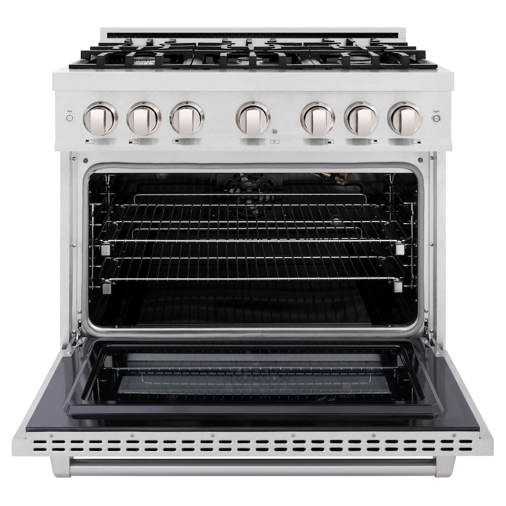 36 in. 5.2 cu. ft. Select Gas Range with 6 Burner Cooktop and Convection Gas Oven - (HGRS36) -