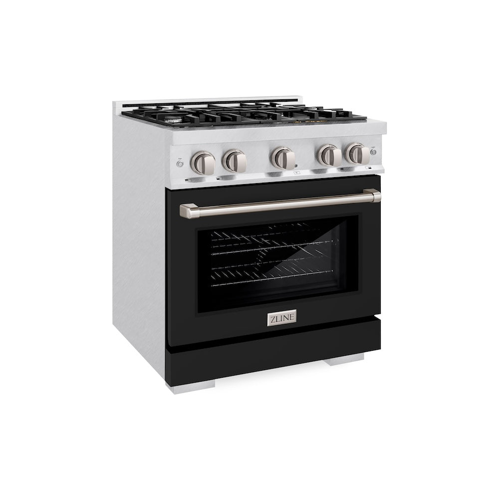 30 in. 4.2 cu. ft. Select Gas Range with 4 Burner Cooktop and Convection Gas Oven - (HGRSBLM30) -