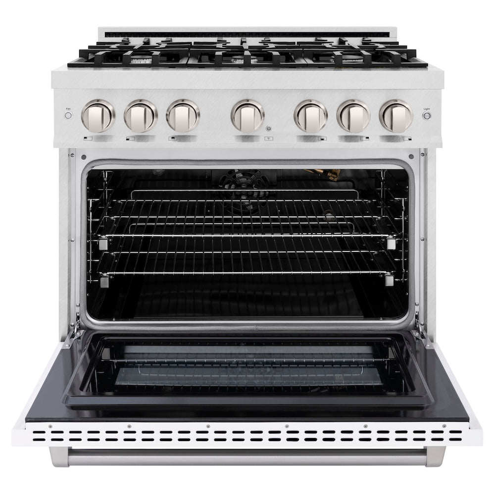6 in. 5.2 cu. ft. Select Gas Range with 6 Burner Cooktop and Convection Gas Oven - (HGRSWM36) -