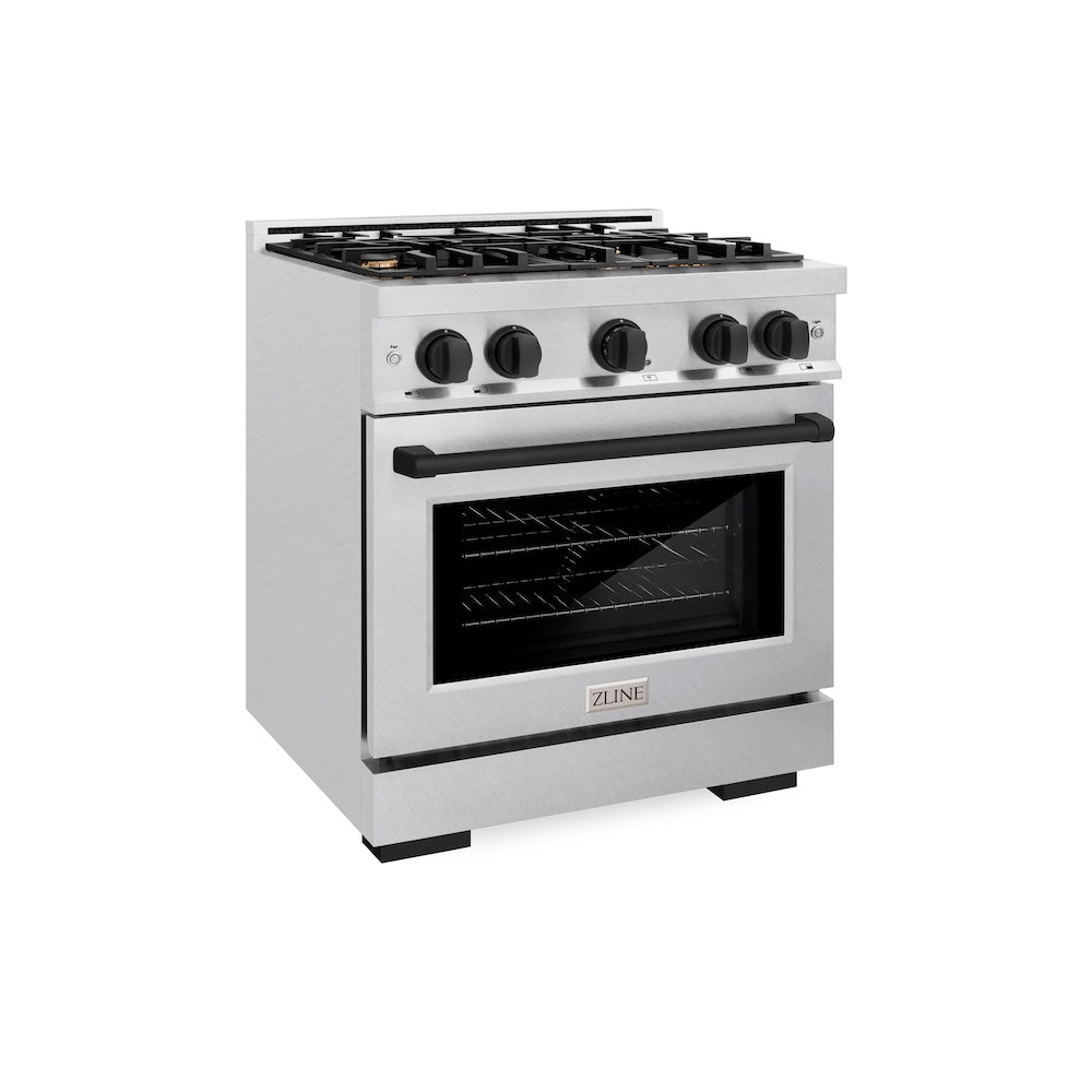 Autograph Edition 30 in. 4.2 cu. ft. Select Gas Range with 4 Burner Cooktop and Convection Gas Oven - (HGRSZ30MB) -