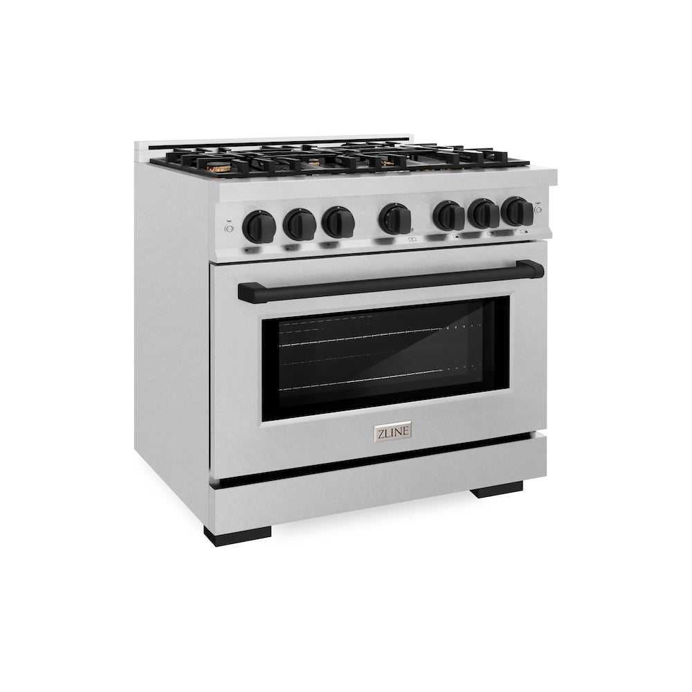 Autograph Edition 36 in. 5.2 cu. ft. Select Gas Range with 6 Burner Cooktop and Convection Gas Oven - (HGRSZ36MB) -