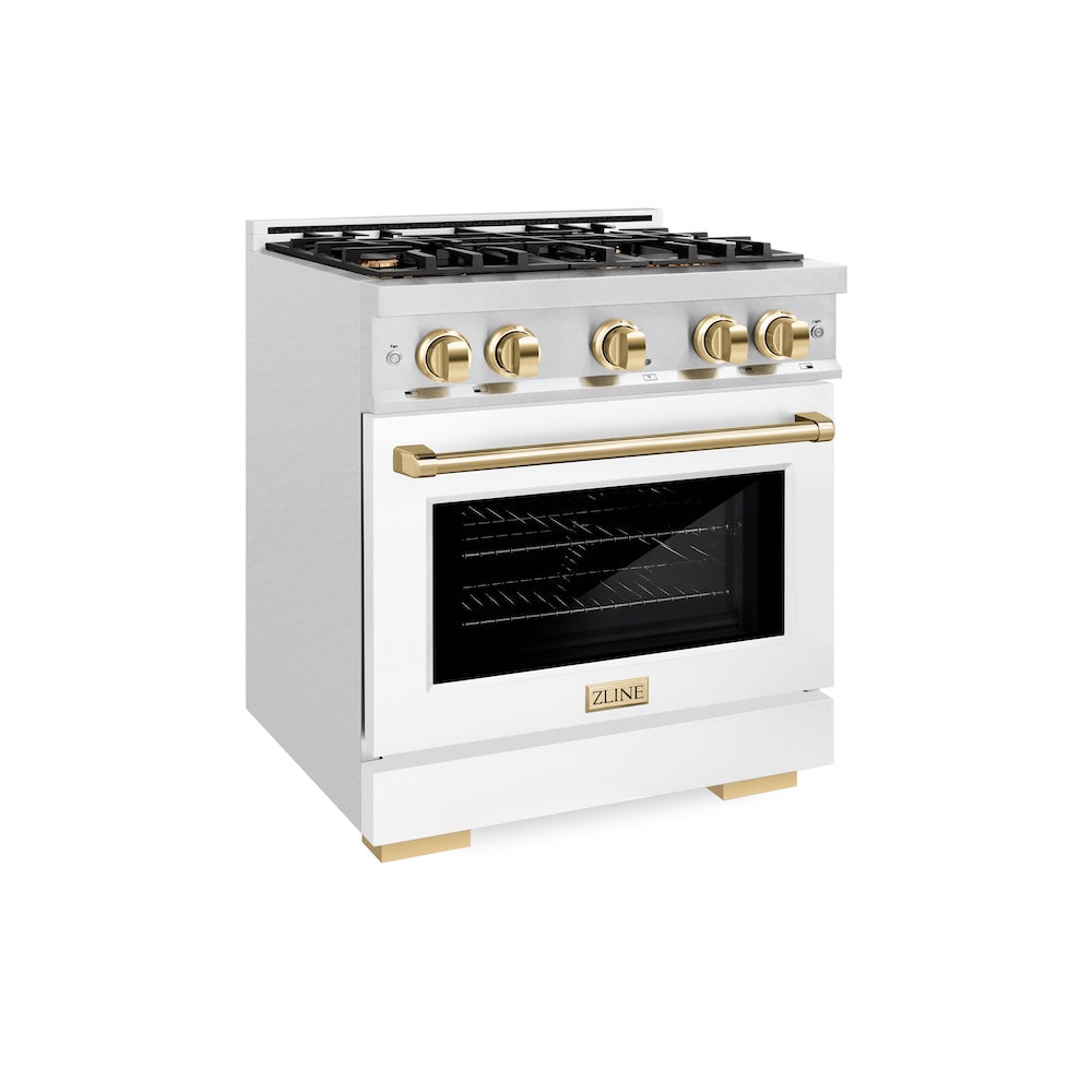 Autograph Edition 30 in. 4.2 cu. ft. Select Gas Range with 4 Burner Cooktop and Convection Gas Oven - (HGRSZWM30G) -