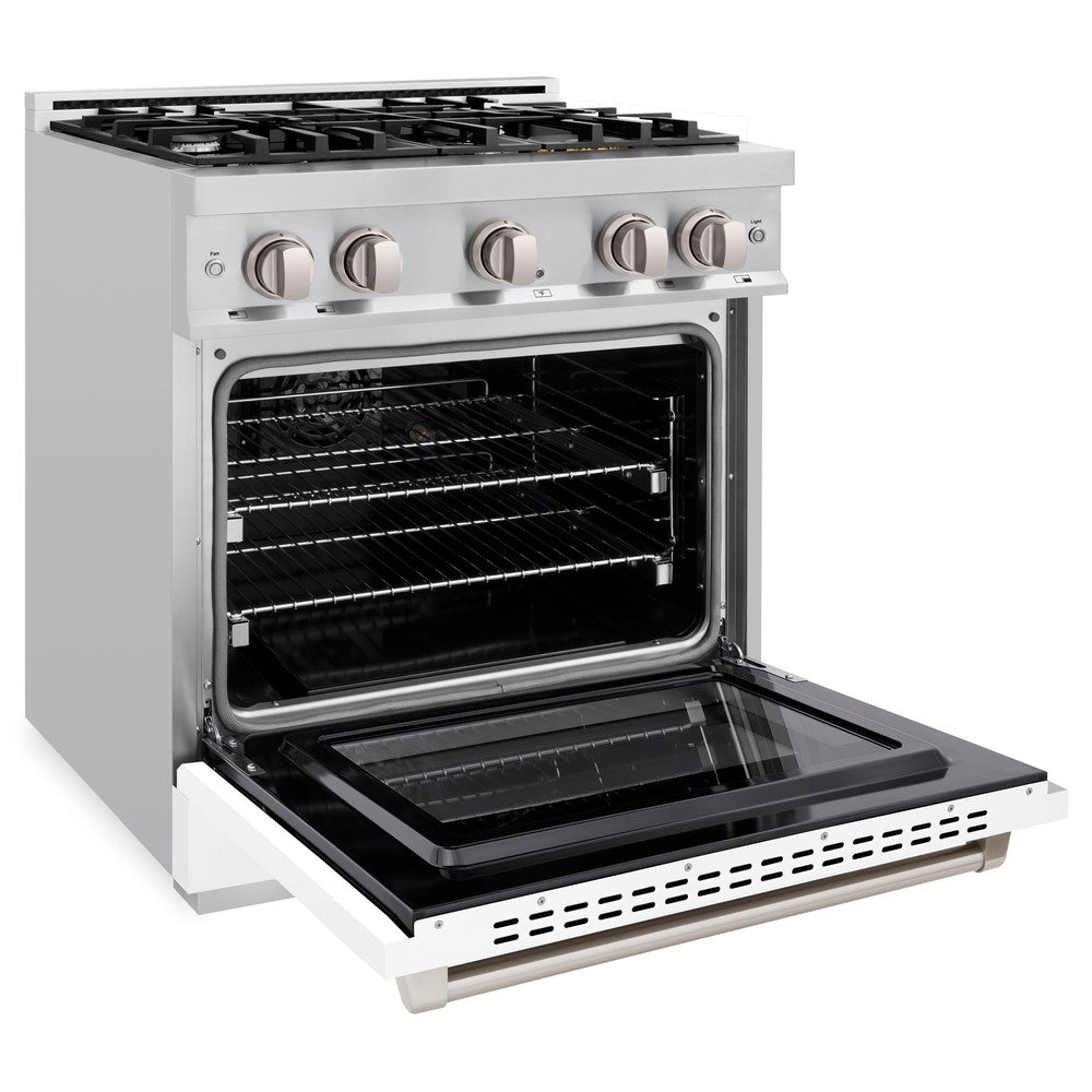 30 in. 4.2 cu. ft. Select Gas Range with 4 Burner Cooktop and Convection Gas Oven - (HGRWM30) -