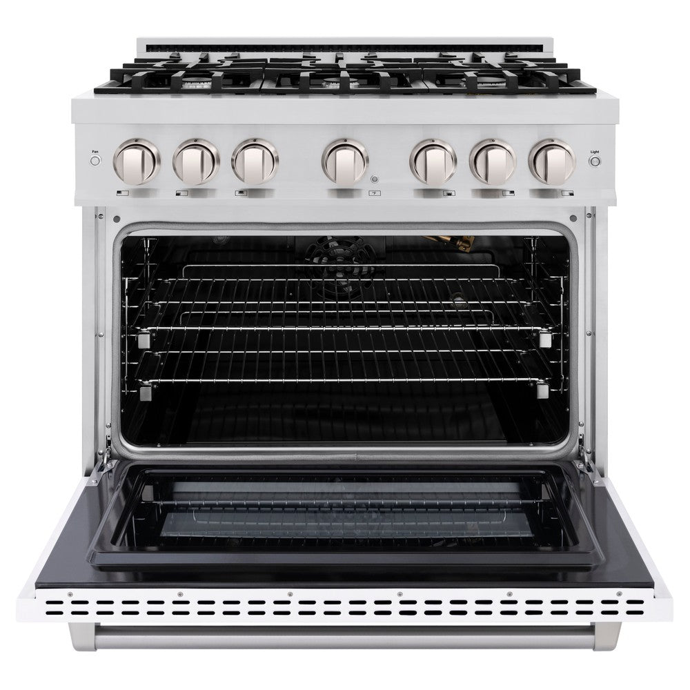 36 in. 5.2 cu. ft. Select Gas Range with 6 Burner Cooktop and Convection Gas Oven - (HGRWM36) -