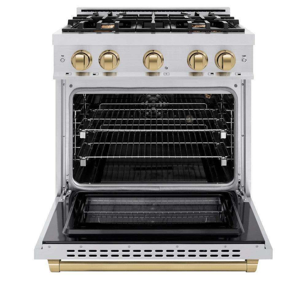 Autograph Edition 30 in. 4.2 cu. ft. Select Gas Range with 4 Burner Cooktop and Convection Gas Oven - (HGRZ30CB) -