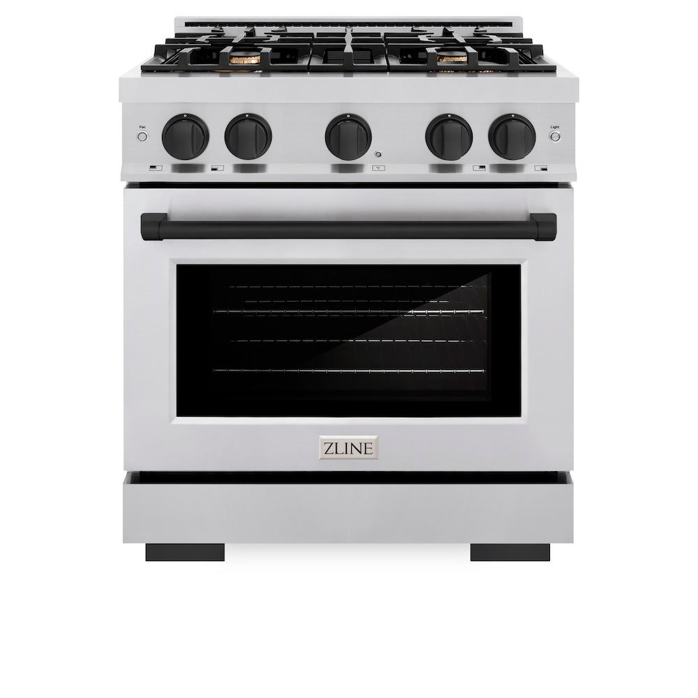 Autograph Edition 30 in. 4.2 cu. ft. Select Gas Range with 4 Burner Cooktop and Convection Gas Oven - (HGRZ30MB) -