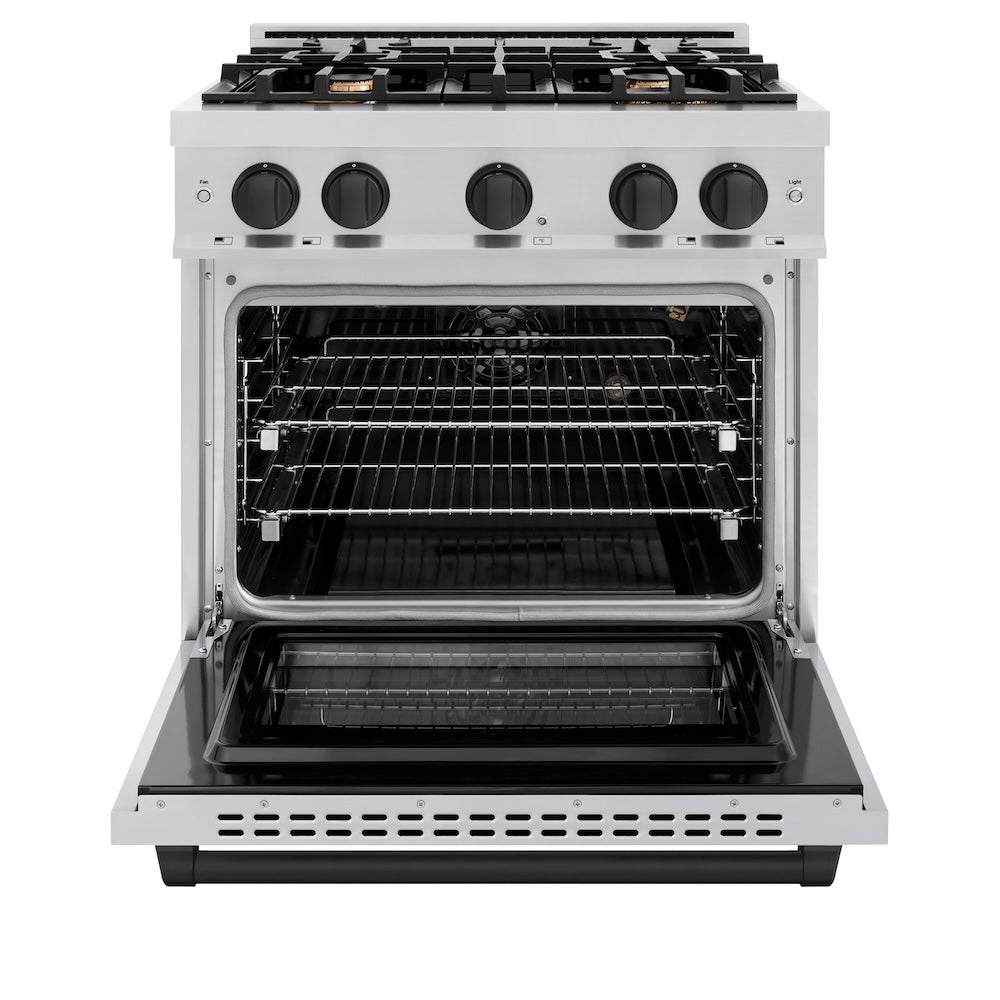 Autograph Edition 30 in. 4.2 cu. ft. Select Gas Range with 4 Burner Cooktop and Convection Gas Oven - (HGRZ30MB) -