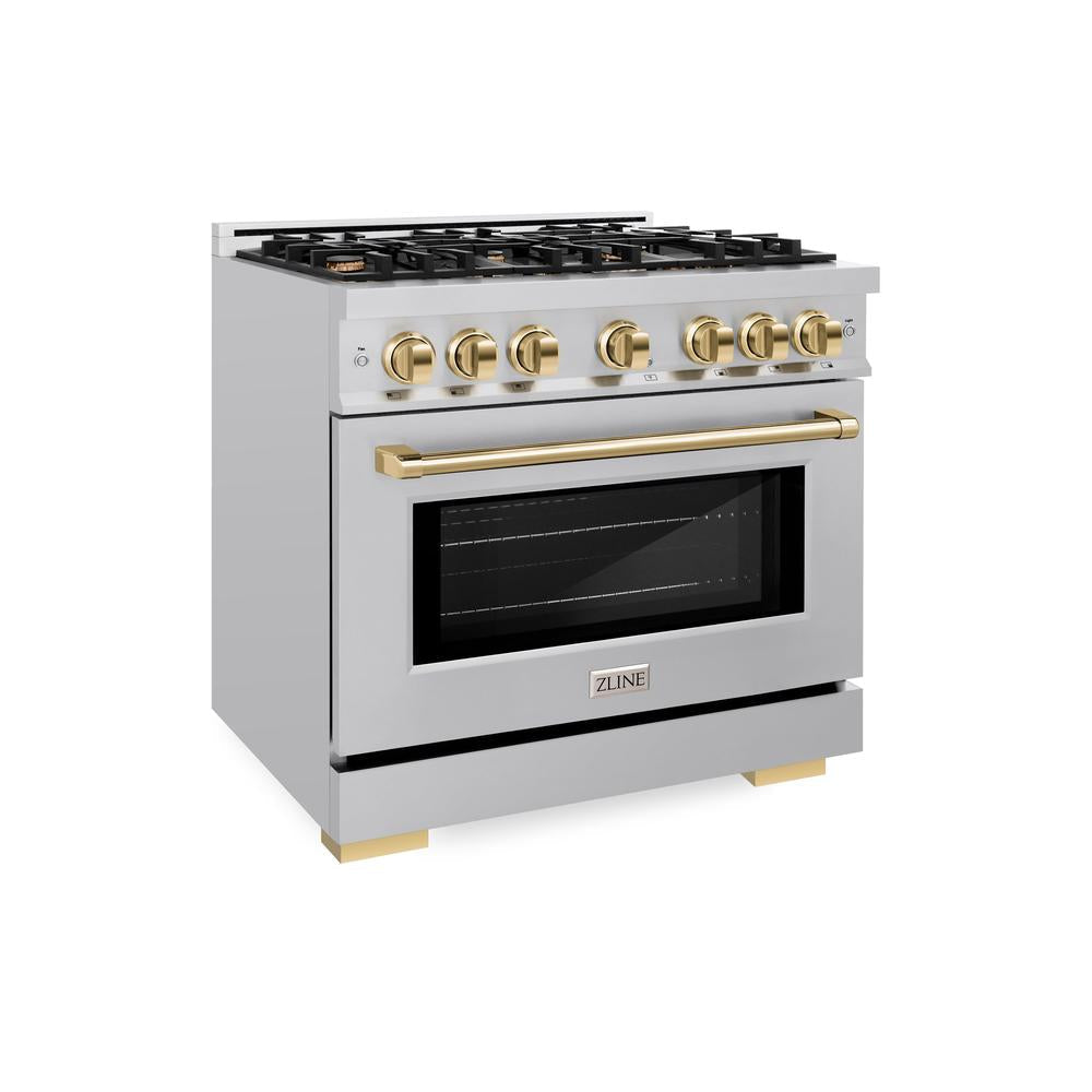 Autograph Edition 36 in. 5.2 cu. ft. Select Gas Range with 6 Burner Cooktop and Convection Gas Oven - (HGRZ36G) -