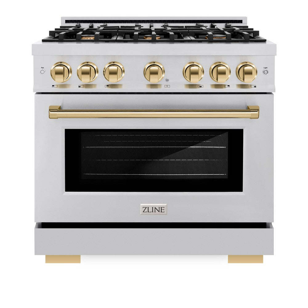 Autograph Edition 36 in. 5.2 cu. ft. Select Gas Range with 6 Burner Cooktop and Convection Gas Oven - (HGRZ36G) -