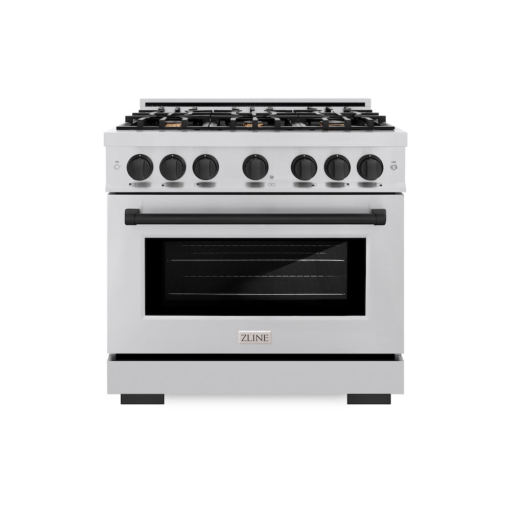 Autograph Edition 36 in. 5.2 cu. ft. Select Gas Range with 6 Burner Cooktop and Convection Gas Oven - (HGRZ36MB) -