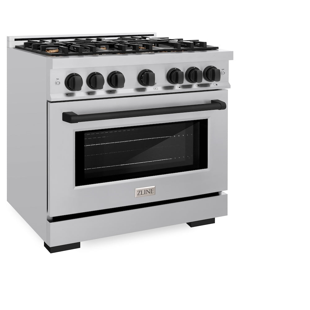 Autograph Edition 36 in. 5.2 cu. ft. Select Gas Range with 6 Burner Cooktop and Convection Gas Oven - (HGRZ36MB) -