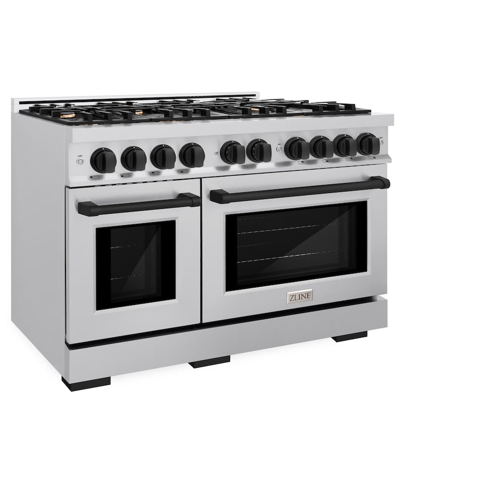 Autograph Edition 48 in. 6.7 cu. ft. Select Double Oven Gas Range with 8 Burner Cooktop - (HGRZ48MB) -