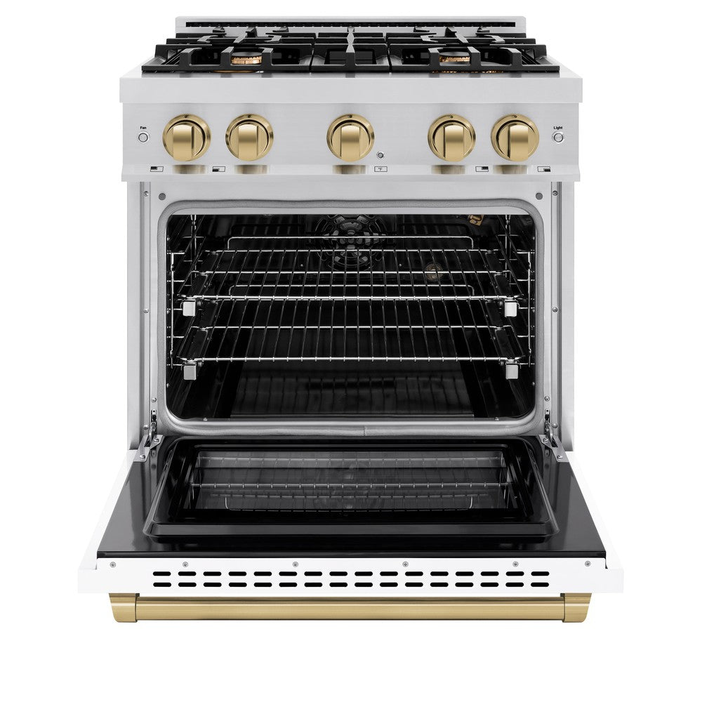 Autograph Edition 30 in. 4.2 cu. ft. Select Gas Range with 4 Burner Cooktop and Convection Gas Oven - (HGRZWM30CB) -