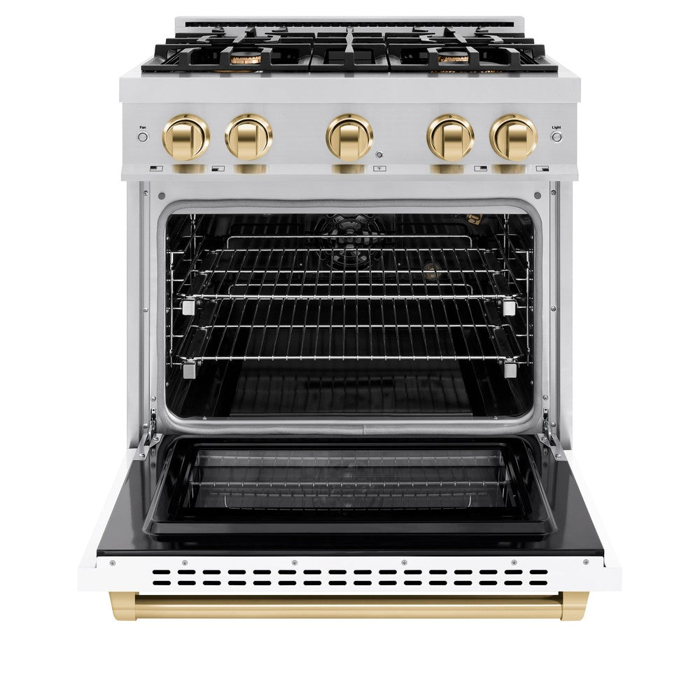 Autograph Edition 30 in. 4.2 cu. ft. Select Gas Range with 4 Burner Cooktop and Convection Gas Oven - (HGRZWM30G) -