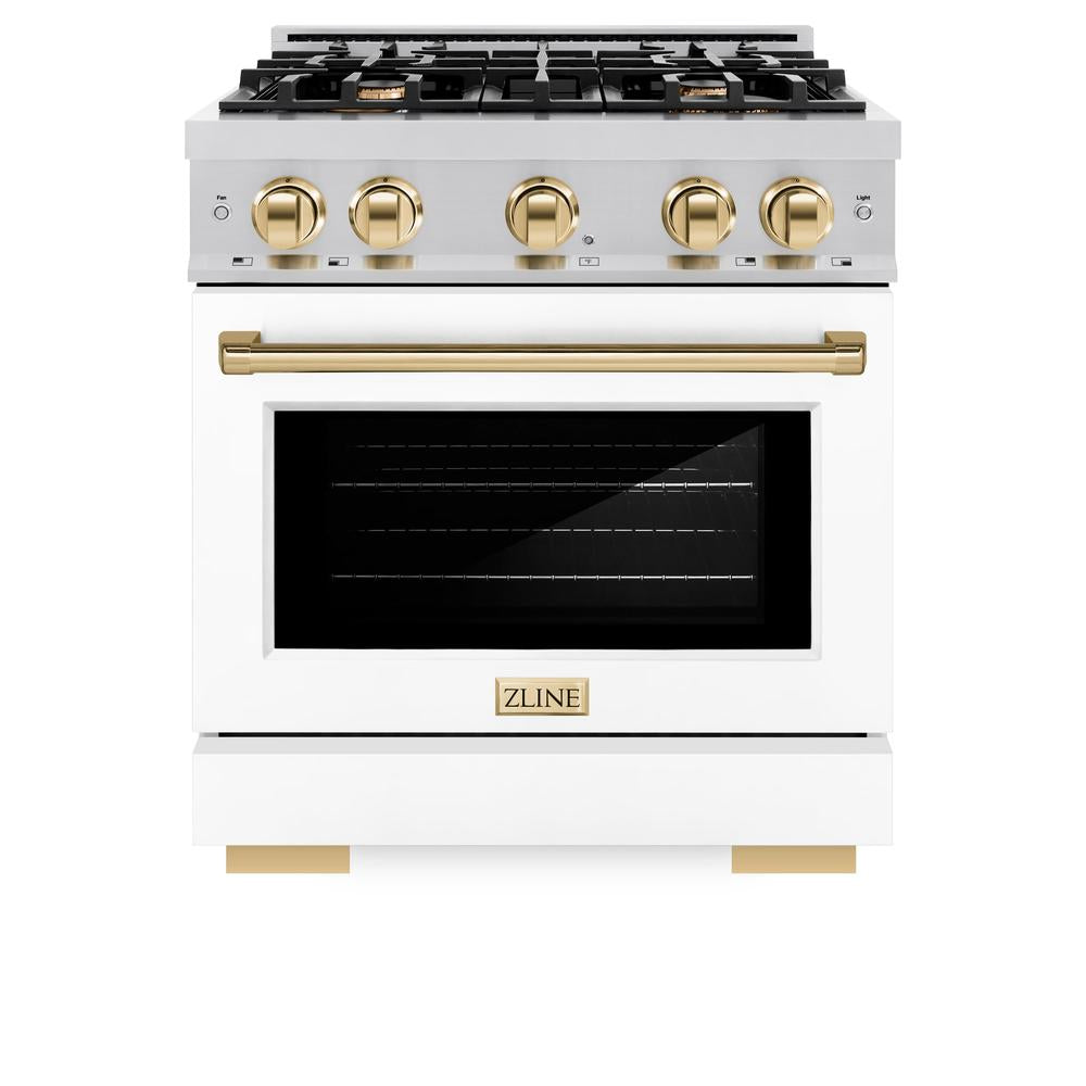 Autograph Edition 30 in. 4.2 cu. ft. Select Gas Range with 4 Burner Cooktop and Convection Gas Oven - (HGRZWM30G) -