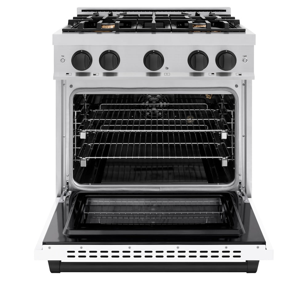 Autograph Edition 30 in. 4.2 cu. ft. Select Gas Range with 4 Burner Cooktop and Convection Gas Oven - (HGRZWM30MB) -