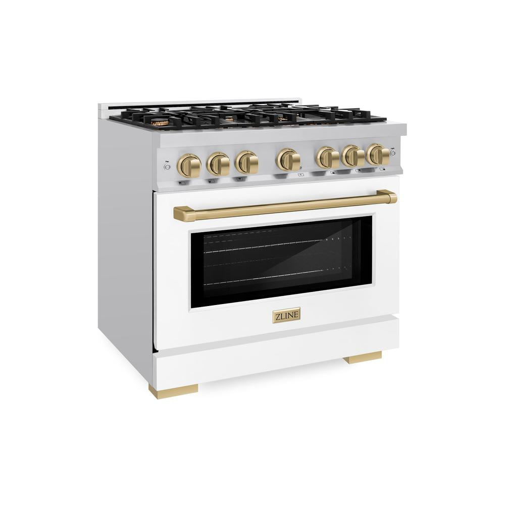 Autograph Edition 36 in. 5.2 cu. ft. Select Gas Range with 6 Burner Cooktop and Convection Gas Oven - (HGRZWM36CB) -
