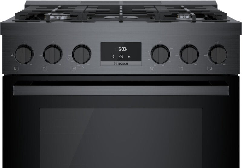 800 Series Gas Freestanding Range 30" Black Stainless Steel - (HGS8045UC) - BOSCH