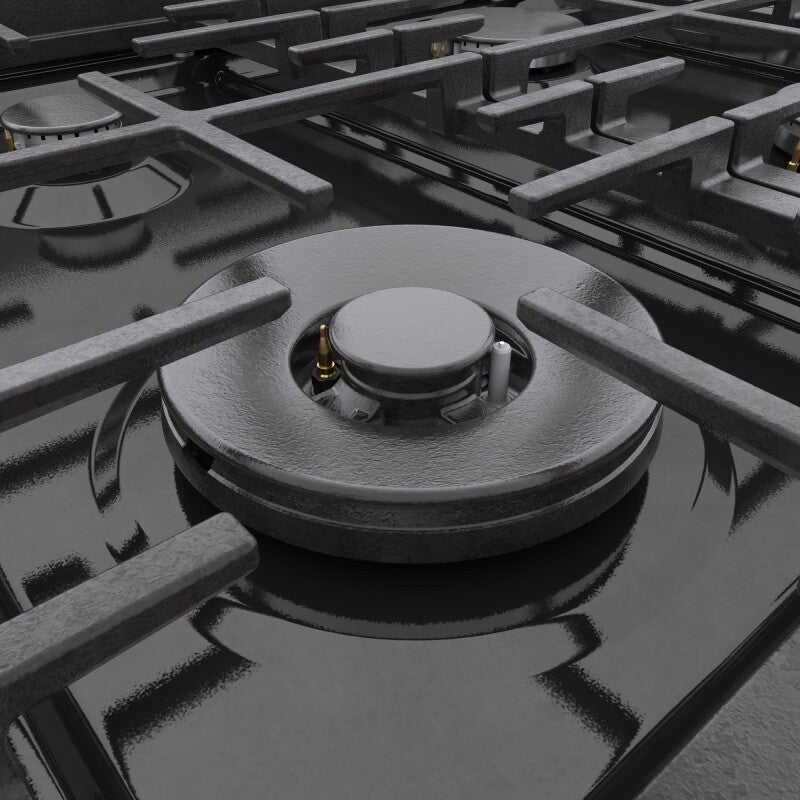 800 Series Gas Freestanding Range 36" Black Stainless Steel - (HGS8645UC) - BOSCH