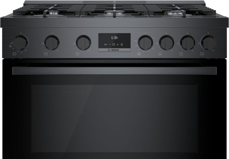 800 Series Gas Freestanding Range 36" Black Stainless Steel - (HGS8645UC) - BOSCH