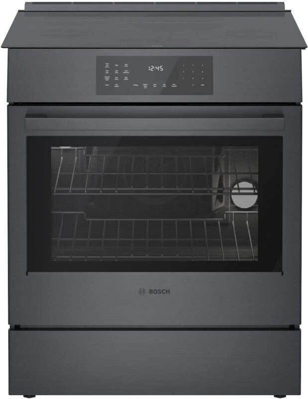 800 Series Induction Slide-in Range 30" Black Stainless Steel - (HII8047U) - BOSCH