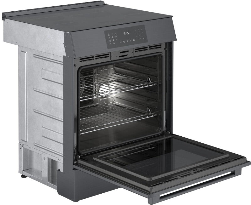800 Series Induction Slide-in Range 30" Black Stainless Steel - (HII8047U) - BOSCH