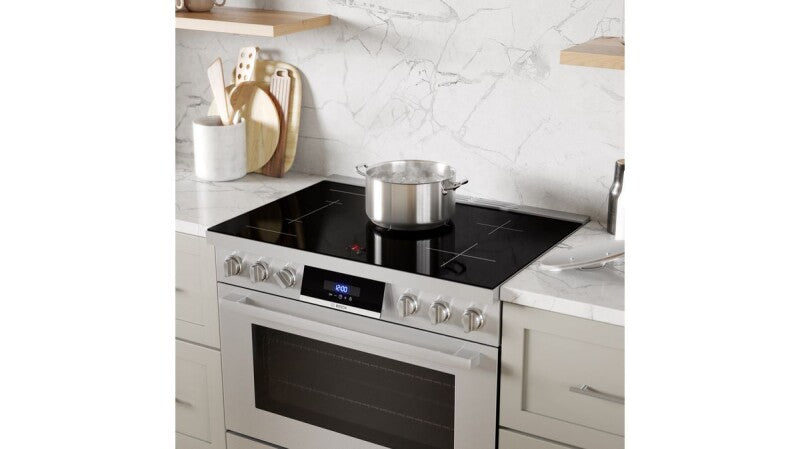 800 Series Induction freestanding range 36" Stainless Steel - (HIS8655U) - BOSCH