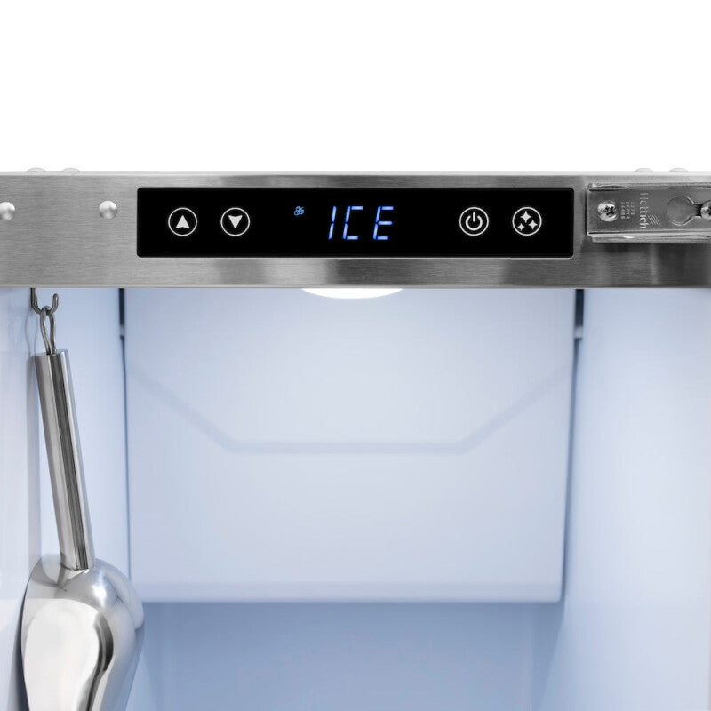 ZLINE Autograph Edition 15 in. Touchstone Clear Cube Ice Maker with Drain Pump and Panel Ready Door with Champagne Bronze Handle (ICCDPZ-15-CB) - (ICCDPZ15CB) -