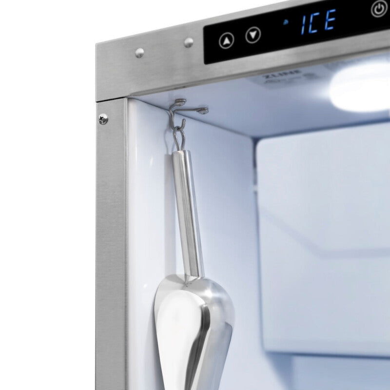 ZLINE Autograph Edition 15 in. Touchstone Clear Cube Ice Maker with Drain Pump and Panel Ready Door with Champagne Bronze Handle (ICCDPZ-15-CB) - (ICCDPZ15CB) -