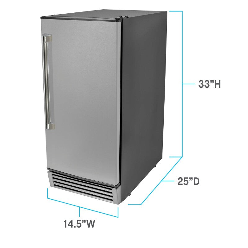 Avanti ELITE Built-in or Freestanding Ice Maker, 15" - (IME49U3SIS) - AVANTI