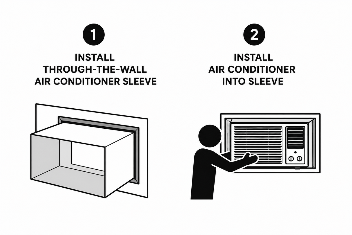 Install A/C Sleeve