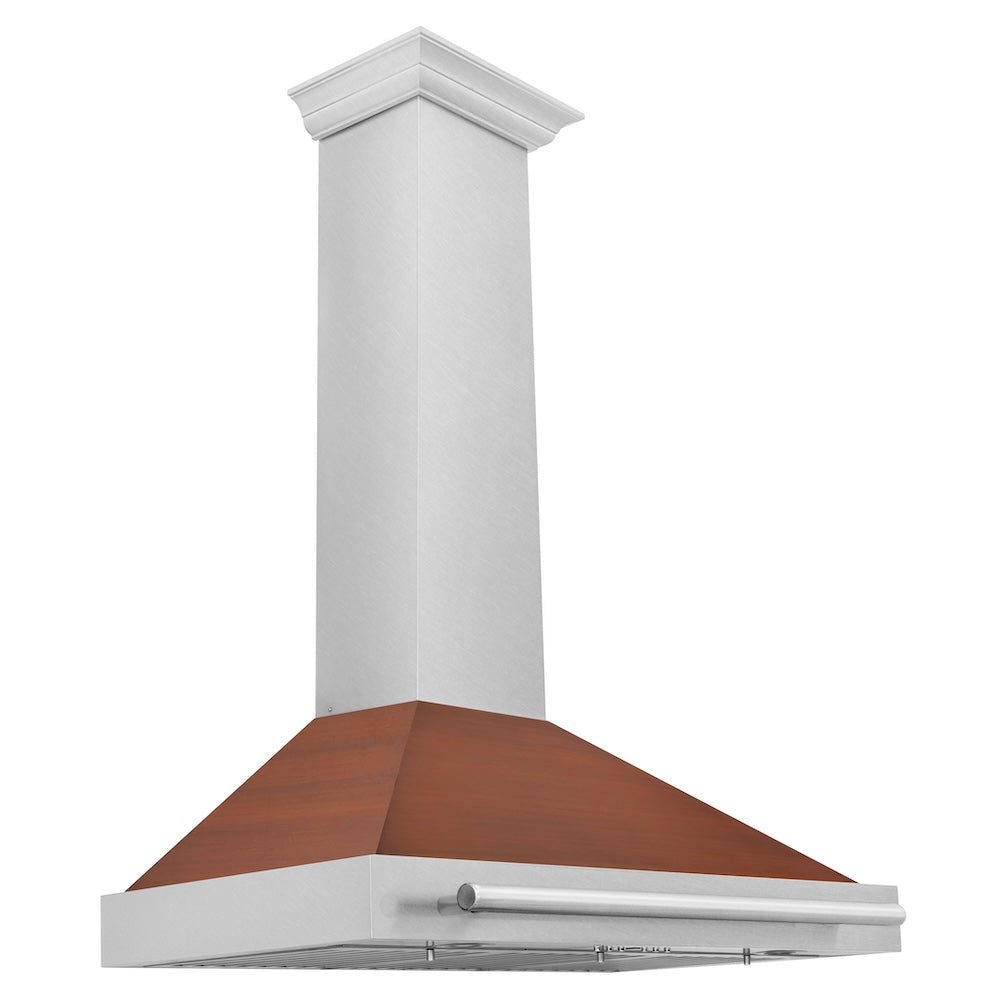 ZLINE 36 in. Convertible Fingerprint Resistant DuraSnow® Stainless Steel Range Hood with Copper Shell and Stainless Steel Handle (KB4SNX-C-36) - (KB4SNXC36) -