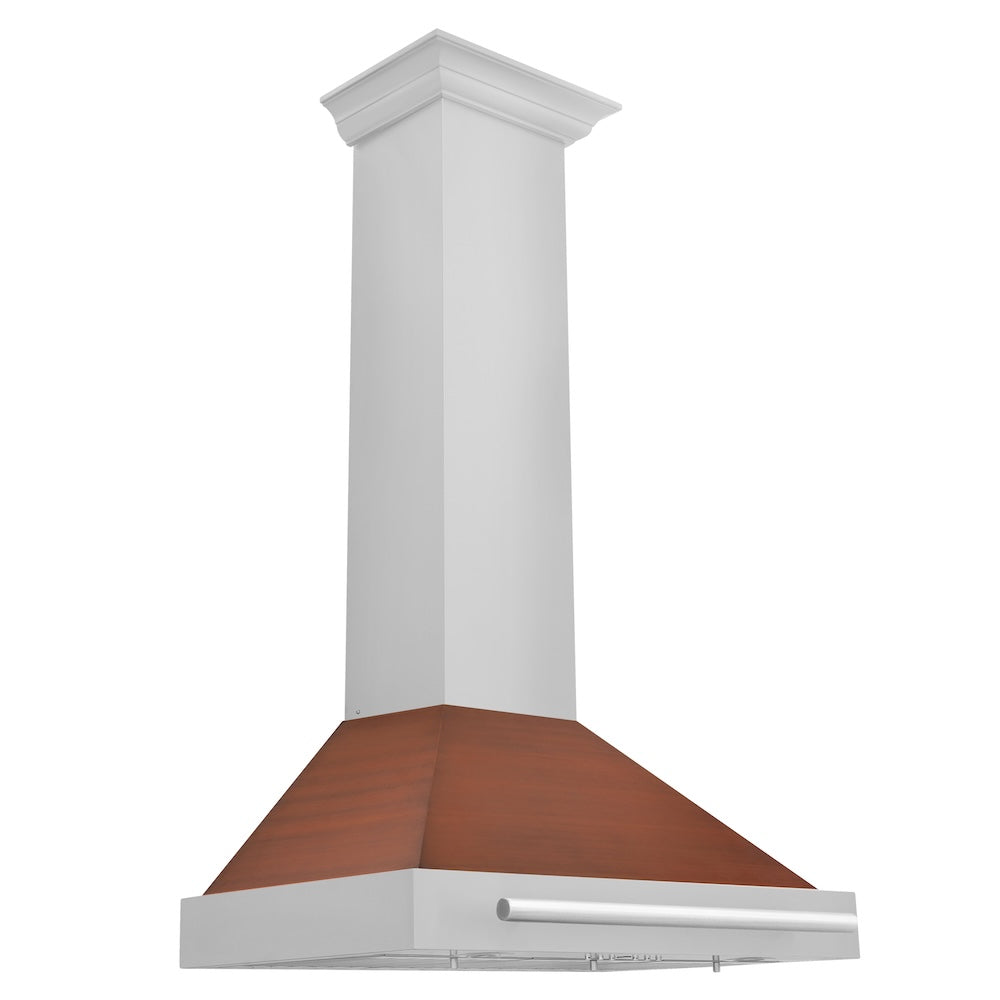 ZLINE 30 in. Convertible Stainless Steel Range Hood with Copper Shell and Stainless Steel Handle (KB4STX-C-30) - (KB4STXC30) -
